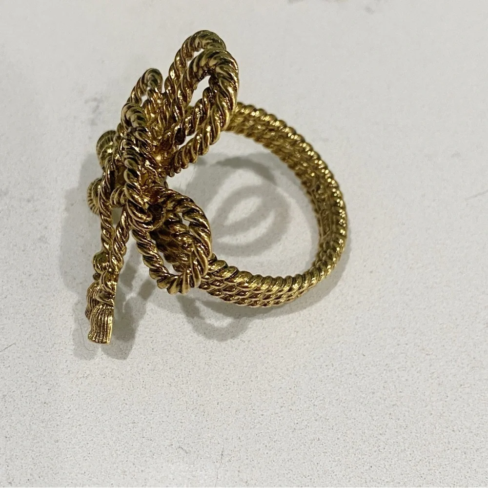 RJ Graziano Gold Bow Napkin Rings Set Of 4